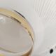 UFO suspension, vintage glass ceiling light, pink and gold