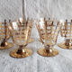 Suite de 6 verres dorés