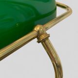 Notary and banker's lamp in green opaline