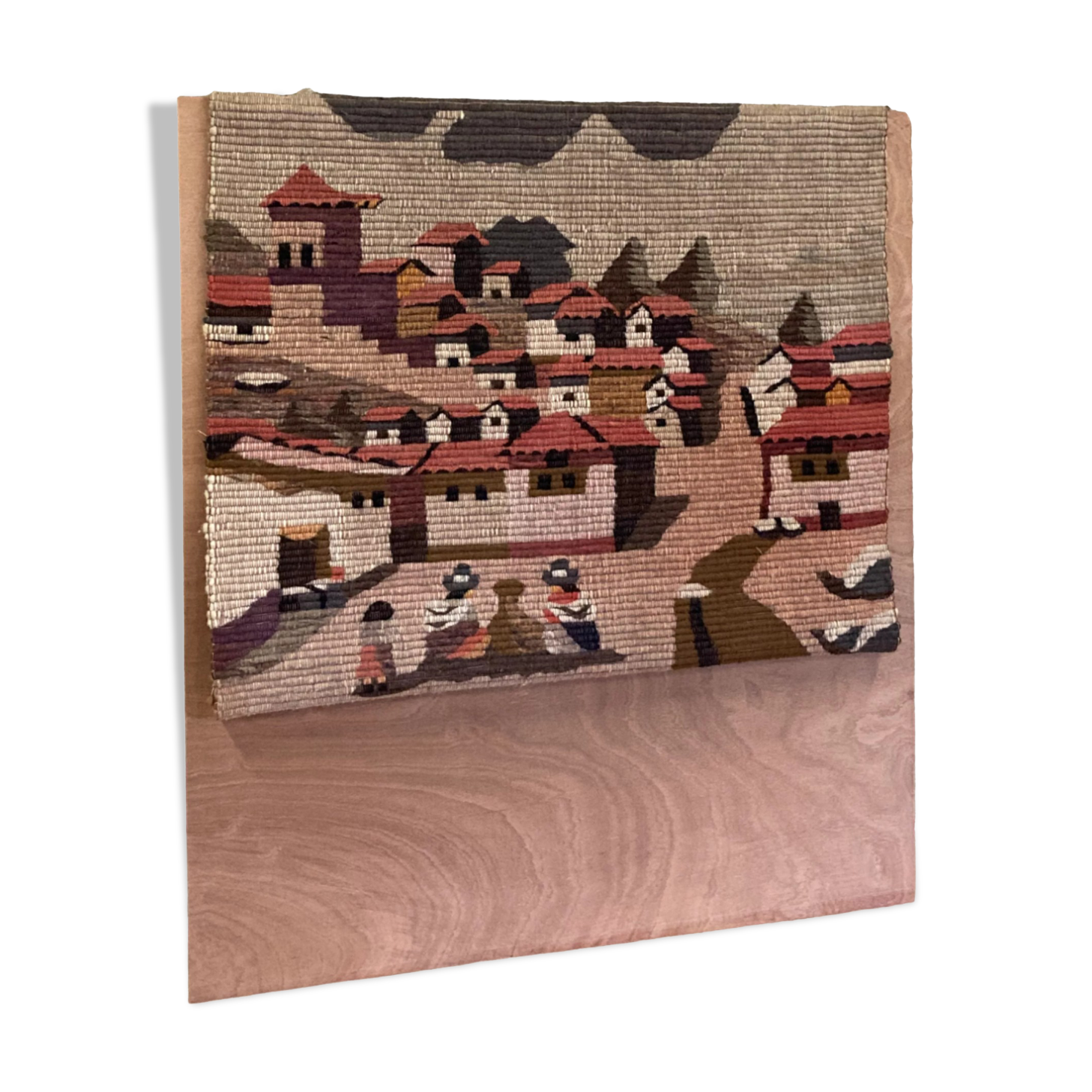 Peruvian tapestry 60/70 in alpaca wool - vintage peruvian handicraft