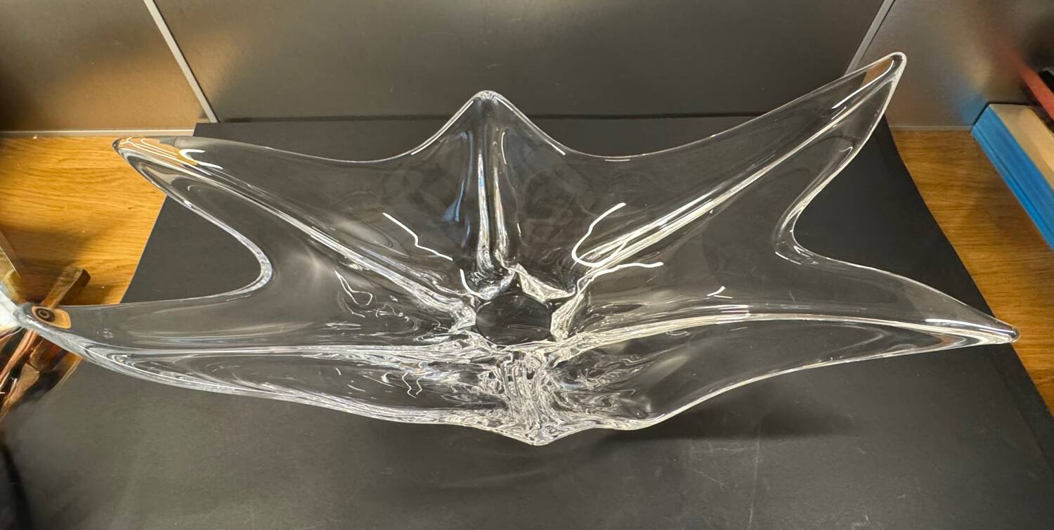 Crystal dish with stamp, 1960s/70s