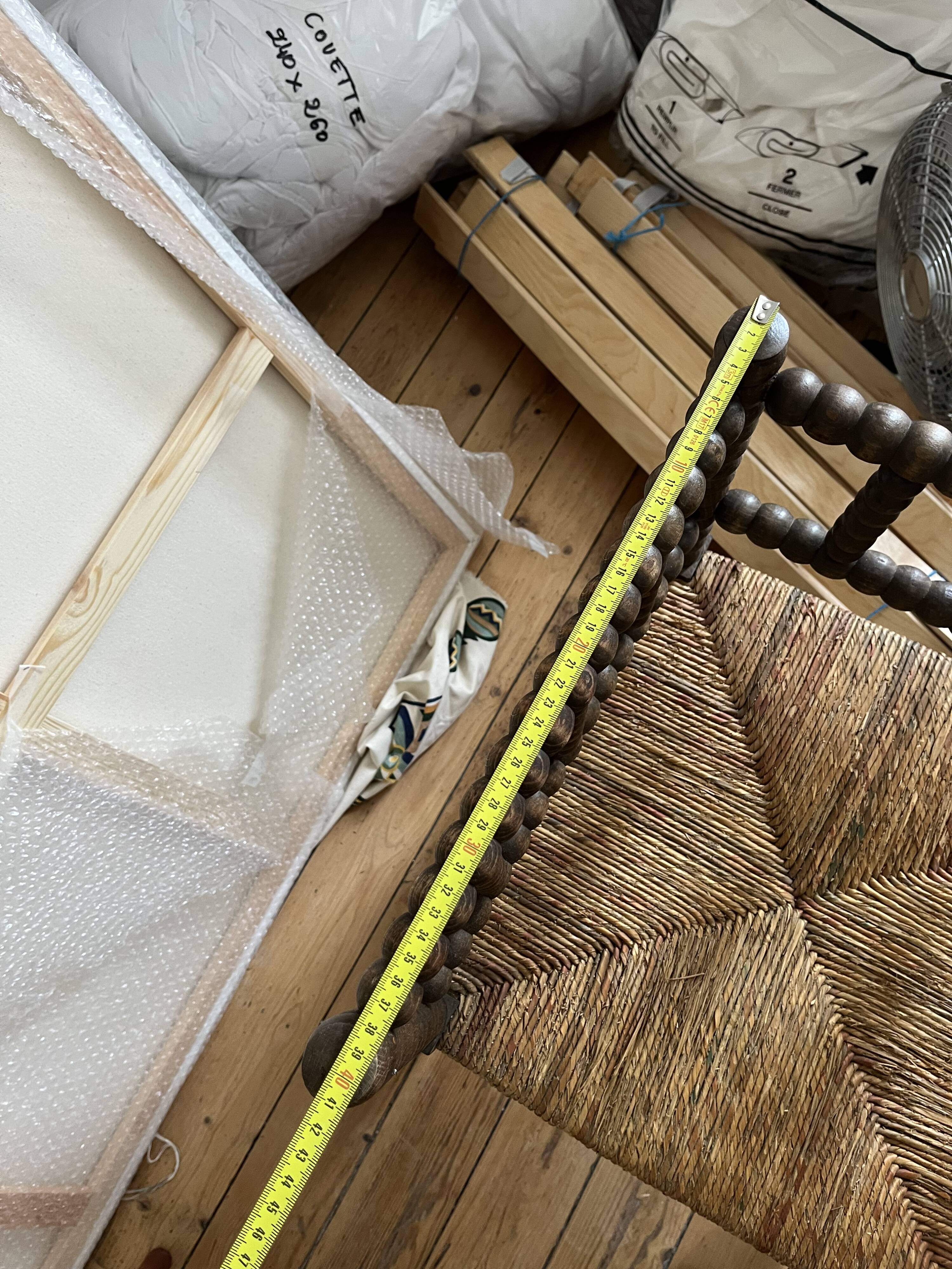 Turned wood corner chair