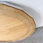 Miroir hexagonal métal brossé 1970
