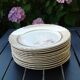 Set de 12 assiettes plates decors fleurs vintage