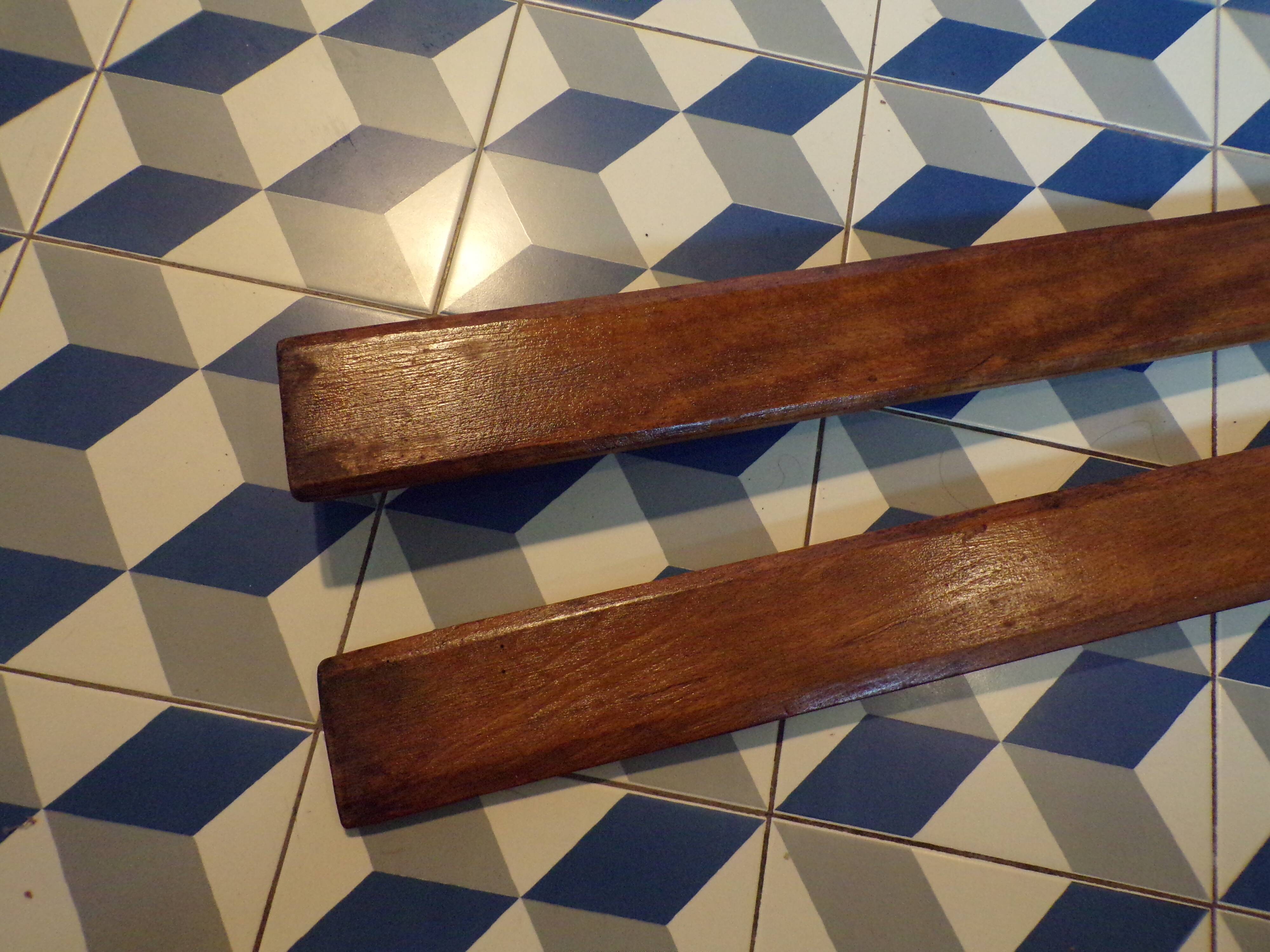 Vintage wooden skis