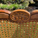 4 caned chairs in cherry wood – Louis XV style