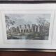 Old Color Lithograph “Roman Aqueduct Fréjus” + Black Wood Frame #A686