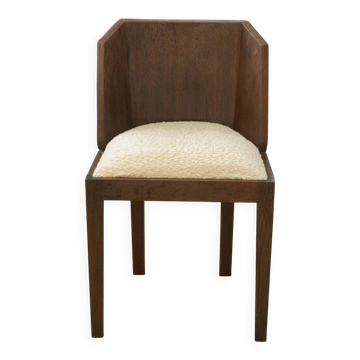 Oak chair in the style of Pierre Chareau 1950s