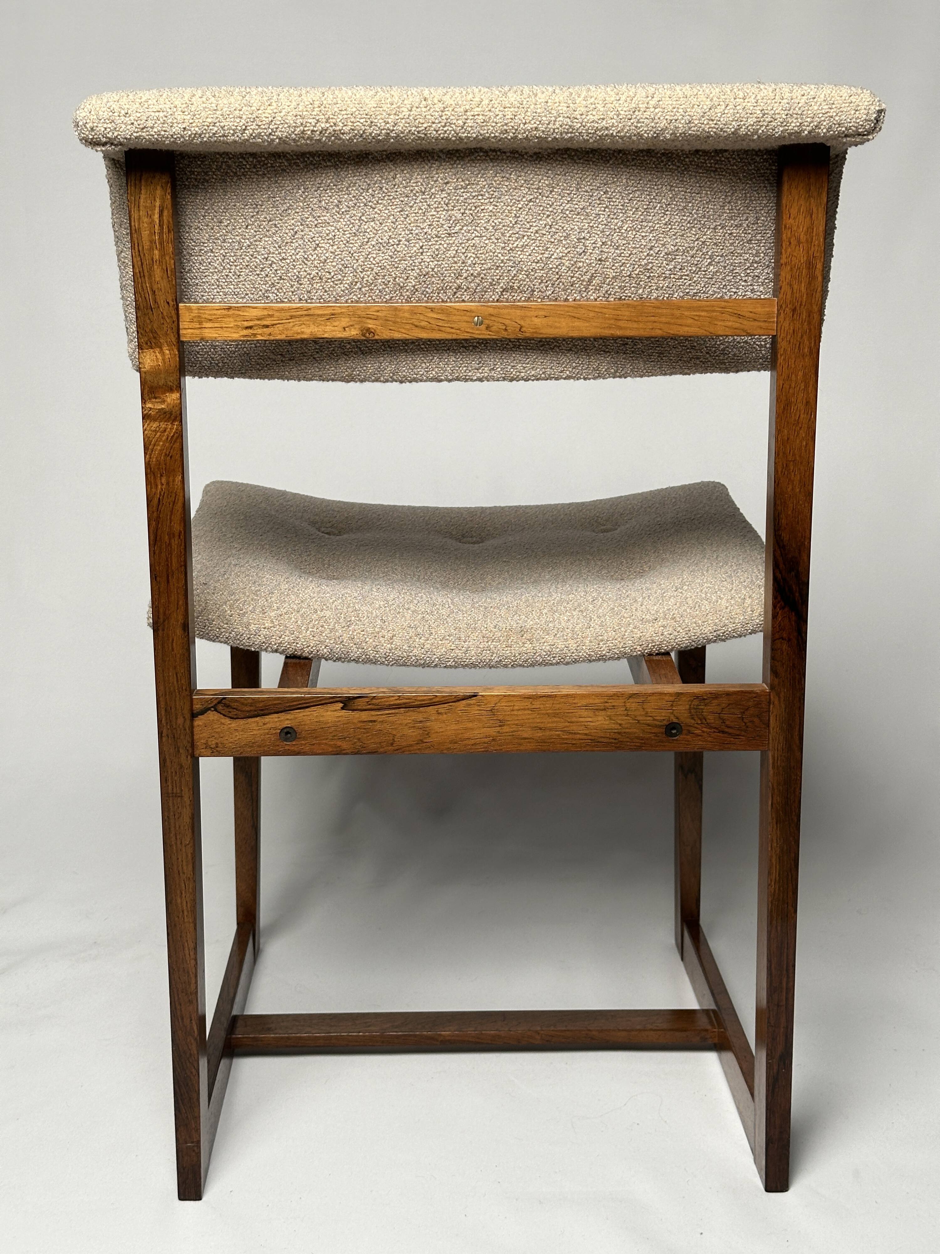 rosewood chair with footrest, Korup Stolefabrik Denmark 1960