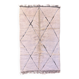 Moroccan rug Beni M'Rirt white - 161 x 280 cm