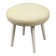 Vintage Italian Stool in Beige Fabric, 80s
