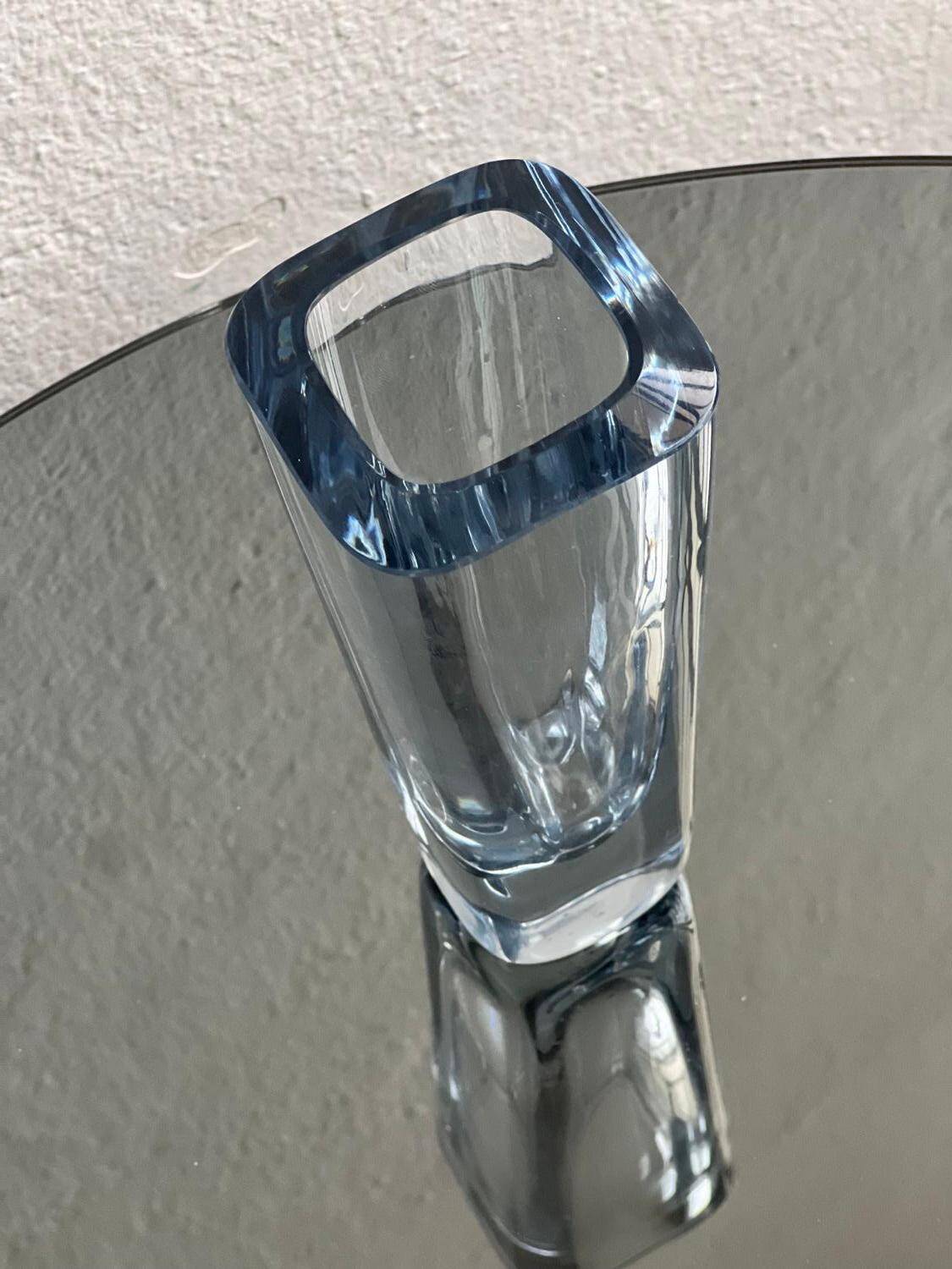 Decorative Swedish Vase, Clear Glass, Stromberg, Mid-Century Modern, Collectible