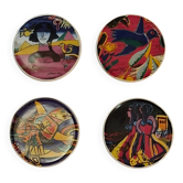 Coasters by the artist Guillaume Cornelis, known as Corneille, from 2001.