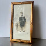 Antique Frame gilded wood measurements 24 cm x 13.5 cm
