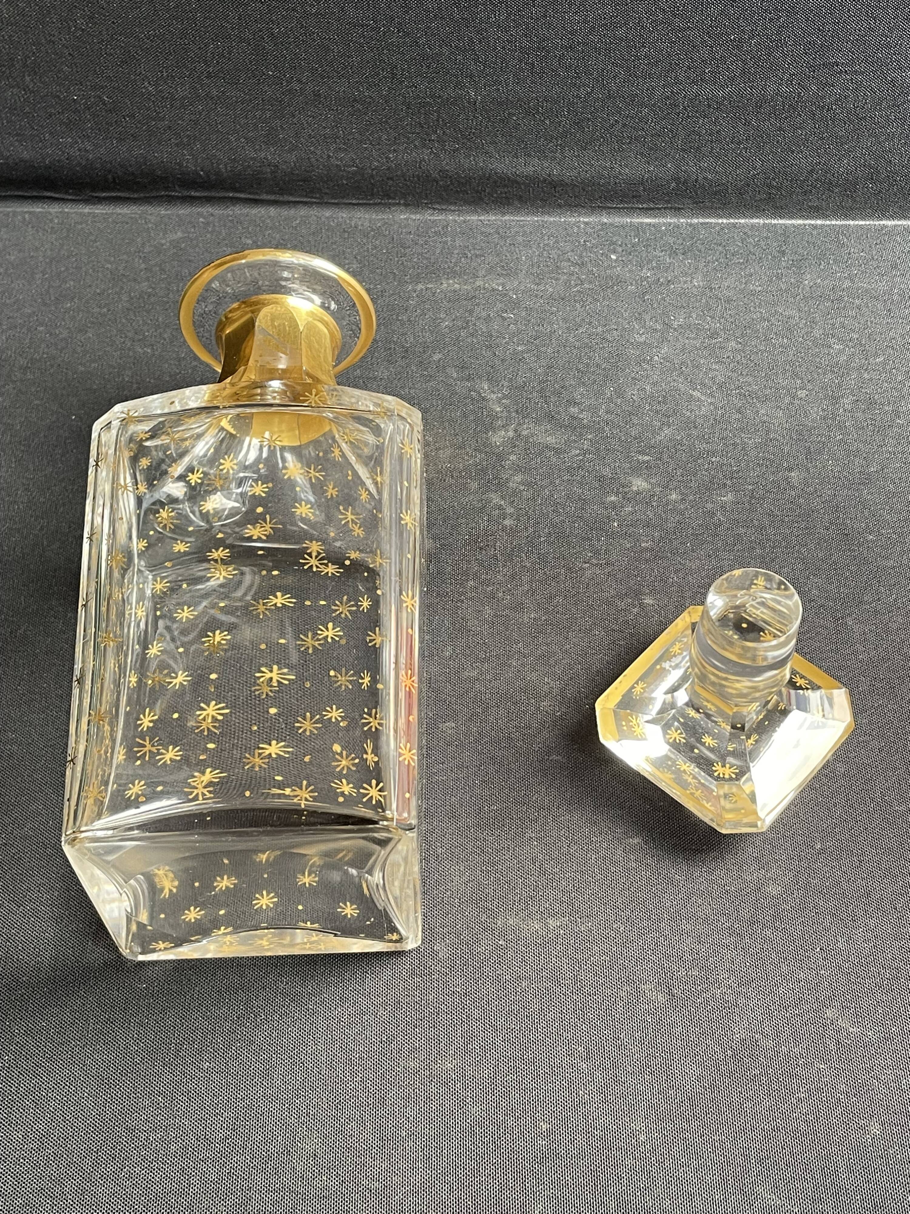 3345 – Baccarat Perfection Golden Decanter – 19th century