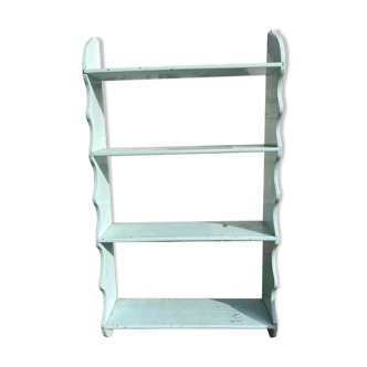 Blue patina shelf