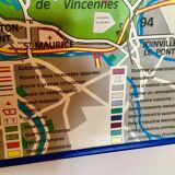 Large map of Paris years 70