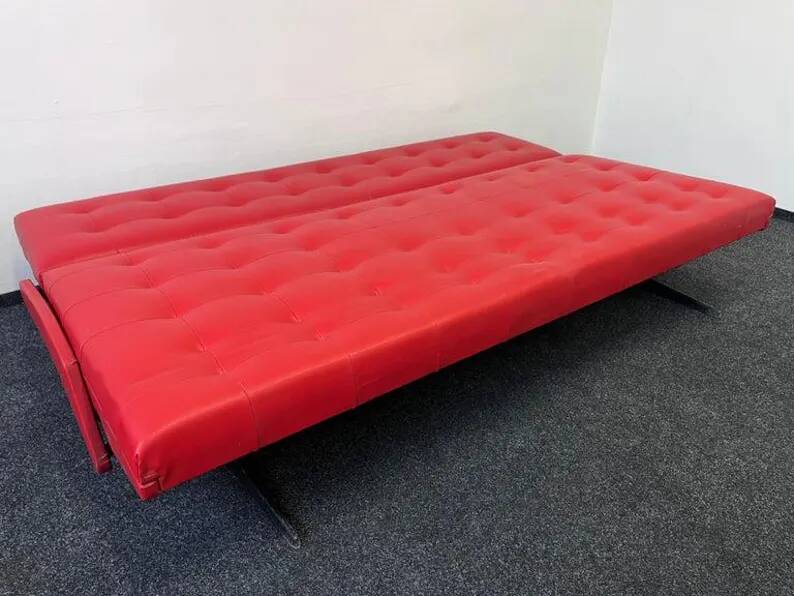 Midcentury Folding Design Sofa, Studio Couch - 1970 / Czechoslovakia