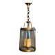 Brass vestibule lantern chandelier and glass cylinder