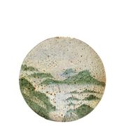 Pierre Devie, Mid-century modern green ceramic solifleur vase, France 1980