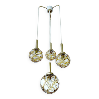 Large Mid Century  Bubble Glass Pendant Light