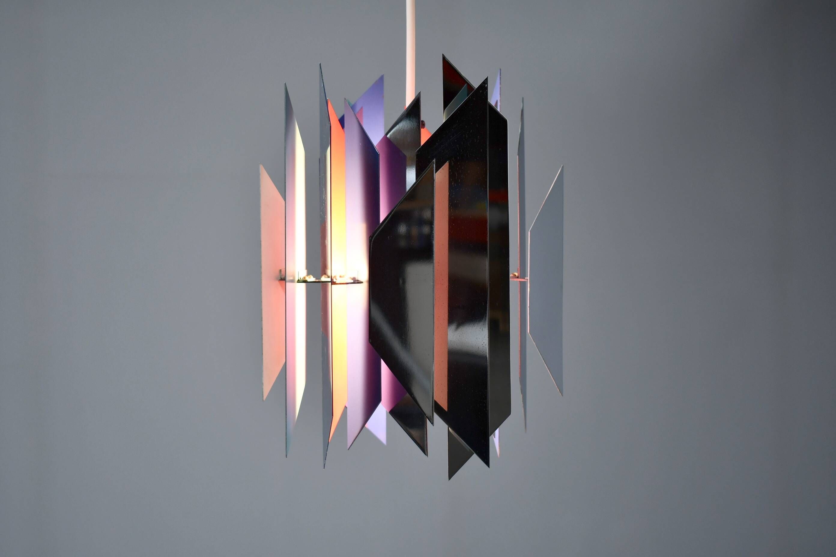 Tivoli Pendant Lamp by Simon Henningsen for Lyfa. Denmark 1962 (blk)