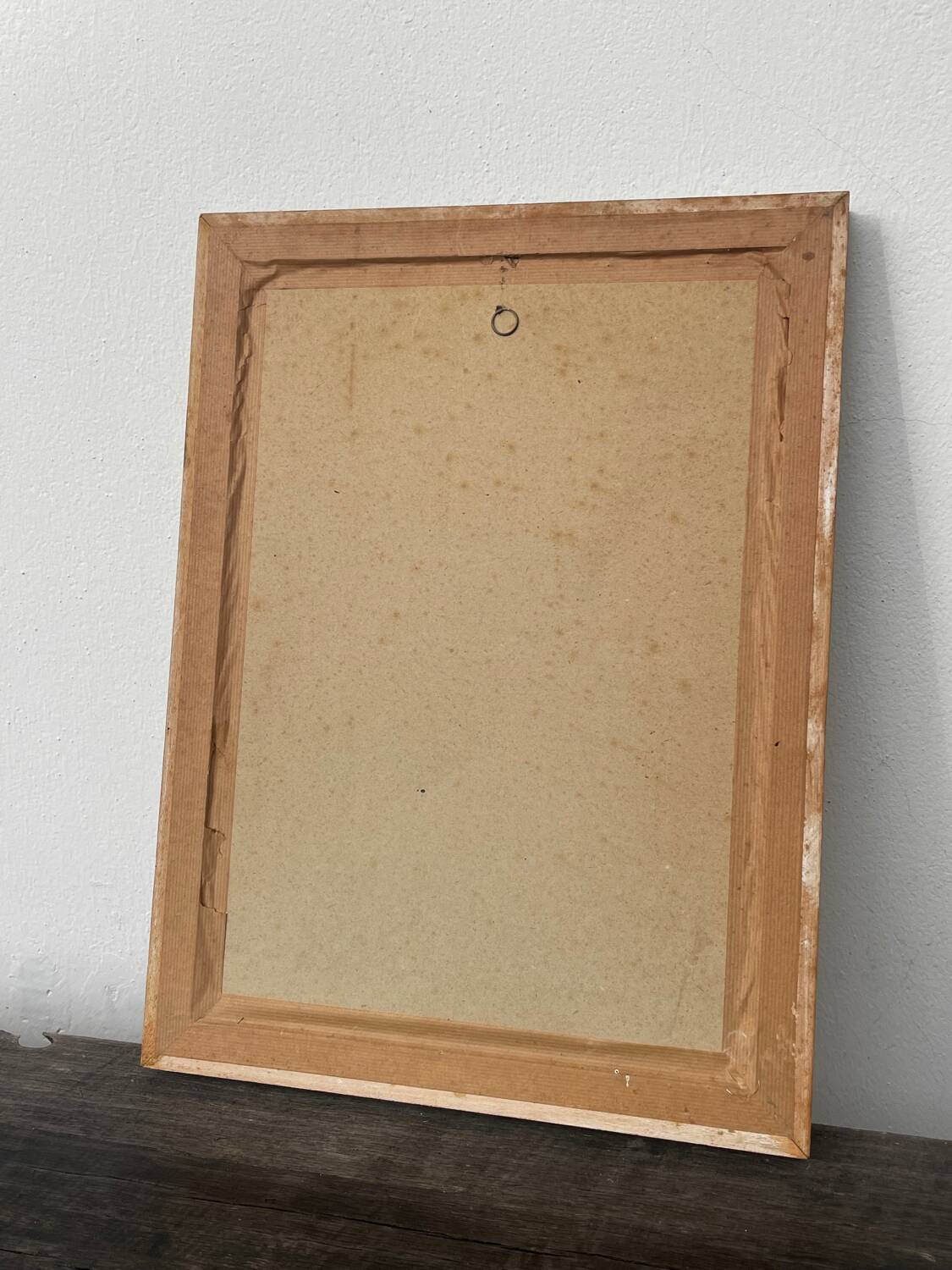 Golden wooden bird frame ornithological board