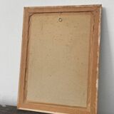 Golden wooden bird frame ornithological board