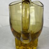Ocher glass pitcher