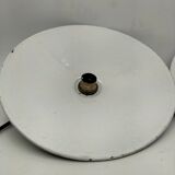 Pair of enamelled metal pendant lights