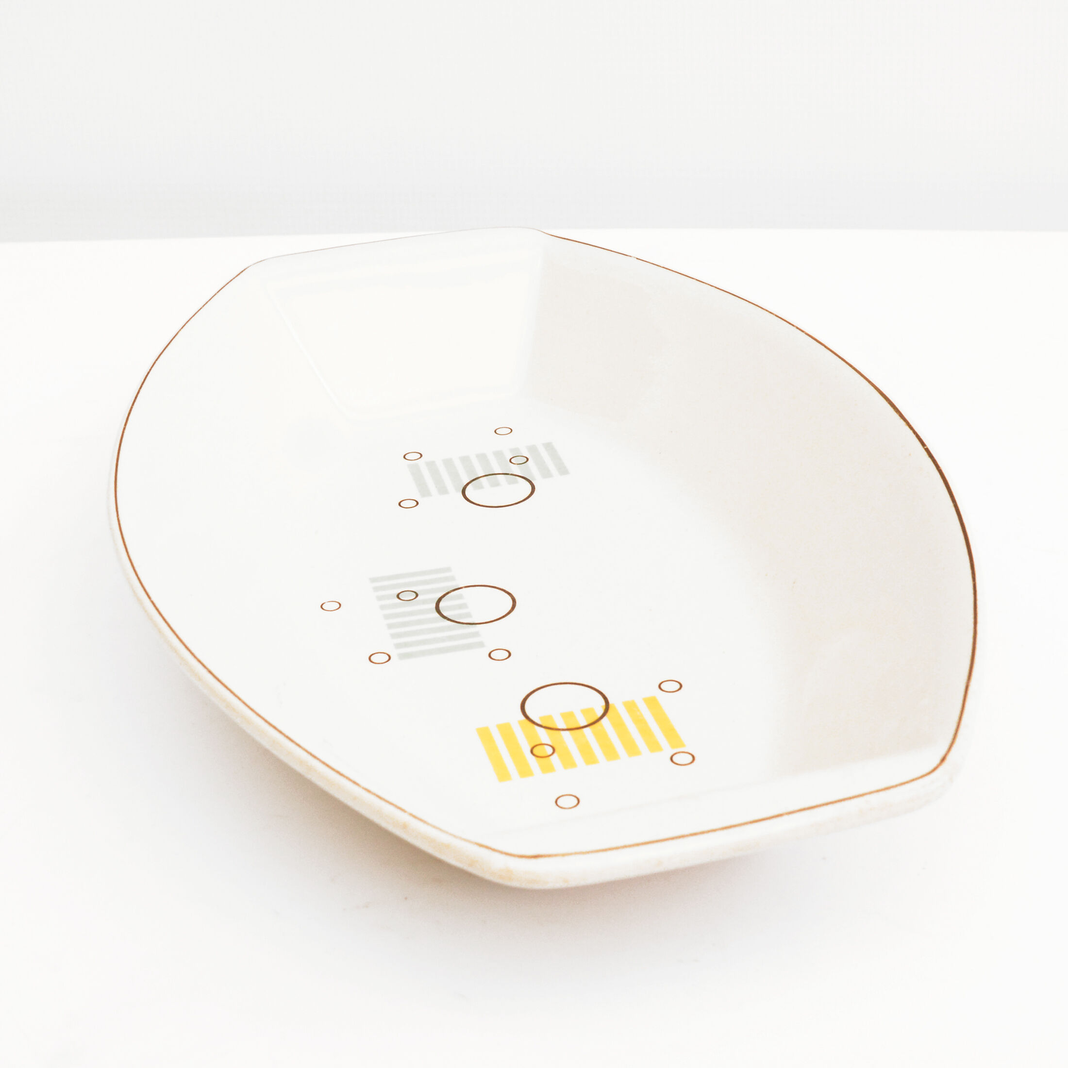 1950s opart, platter, bowl VEB Steingutwerk Torgau, Germany