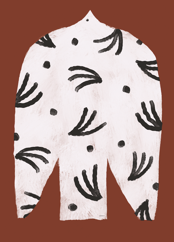 Wall poster with white bird 30cmx40cm