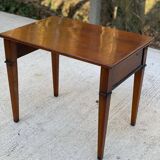 Solid wood rectangular directoire side table