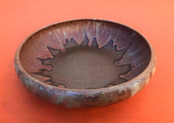 Coupe Céramique émaillée Denbac (Vierzon) Grès flammé à coulures