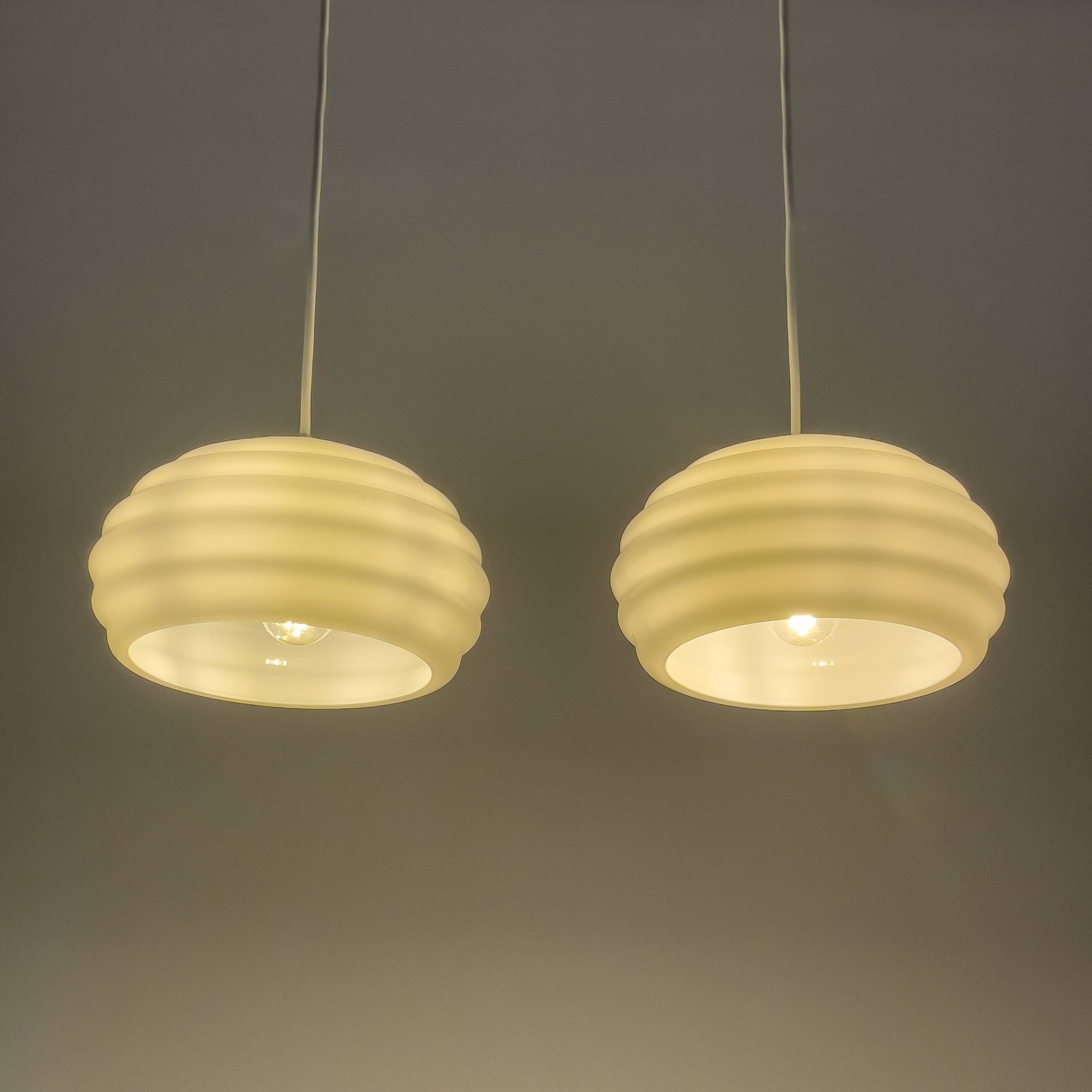 Hand blown Verner Panton Lamps by Holmegaard