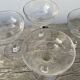 4 coupes à champagne en verre soufflé bullé 1900 
