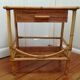Rattan and vintage bamboo bedside table