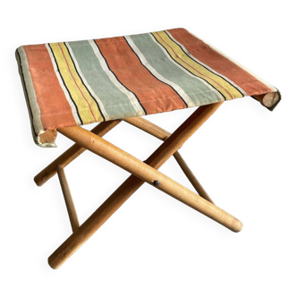 Folding stool wood and fabric