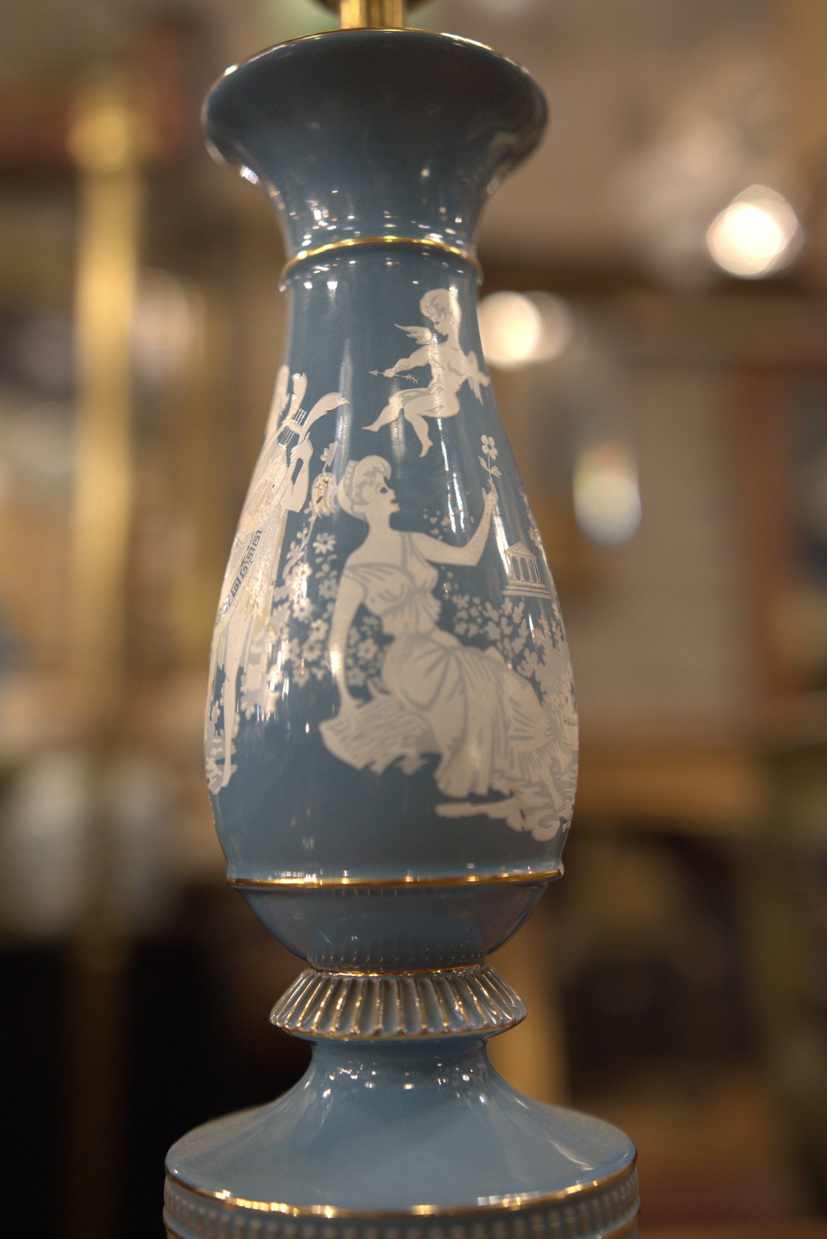 Light blue and white · Renaissance pattern