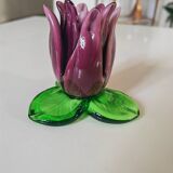 Glass paste candle holder