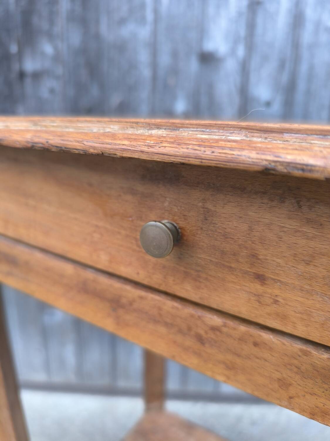 Solid oak side table 1950