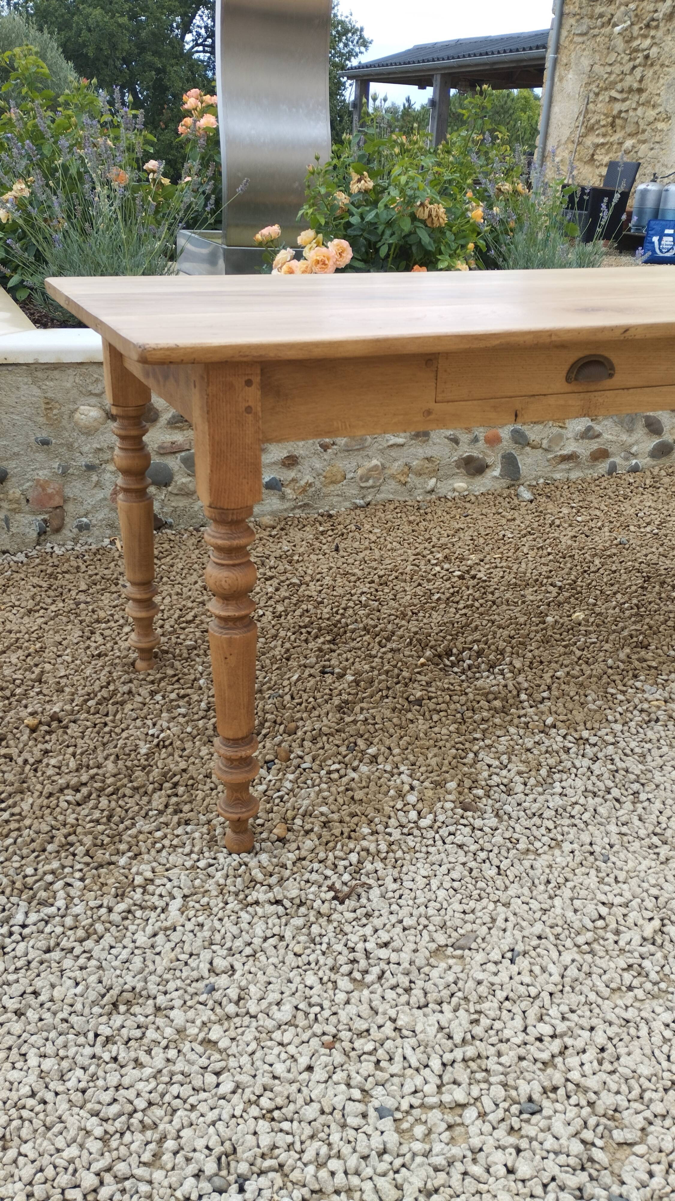 Elegant and refined 230 X 73 solid oak farmhouse table.