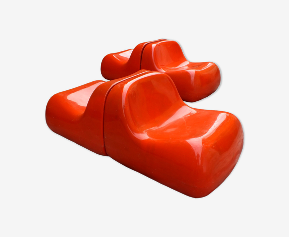 Fauteuils Jumbo design Alberto Rosselli pour Saporiti Italie année '68