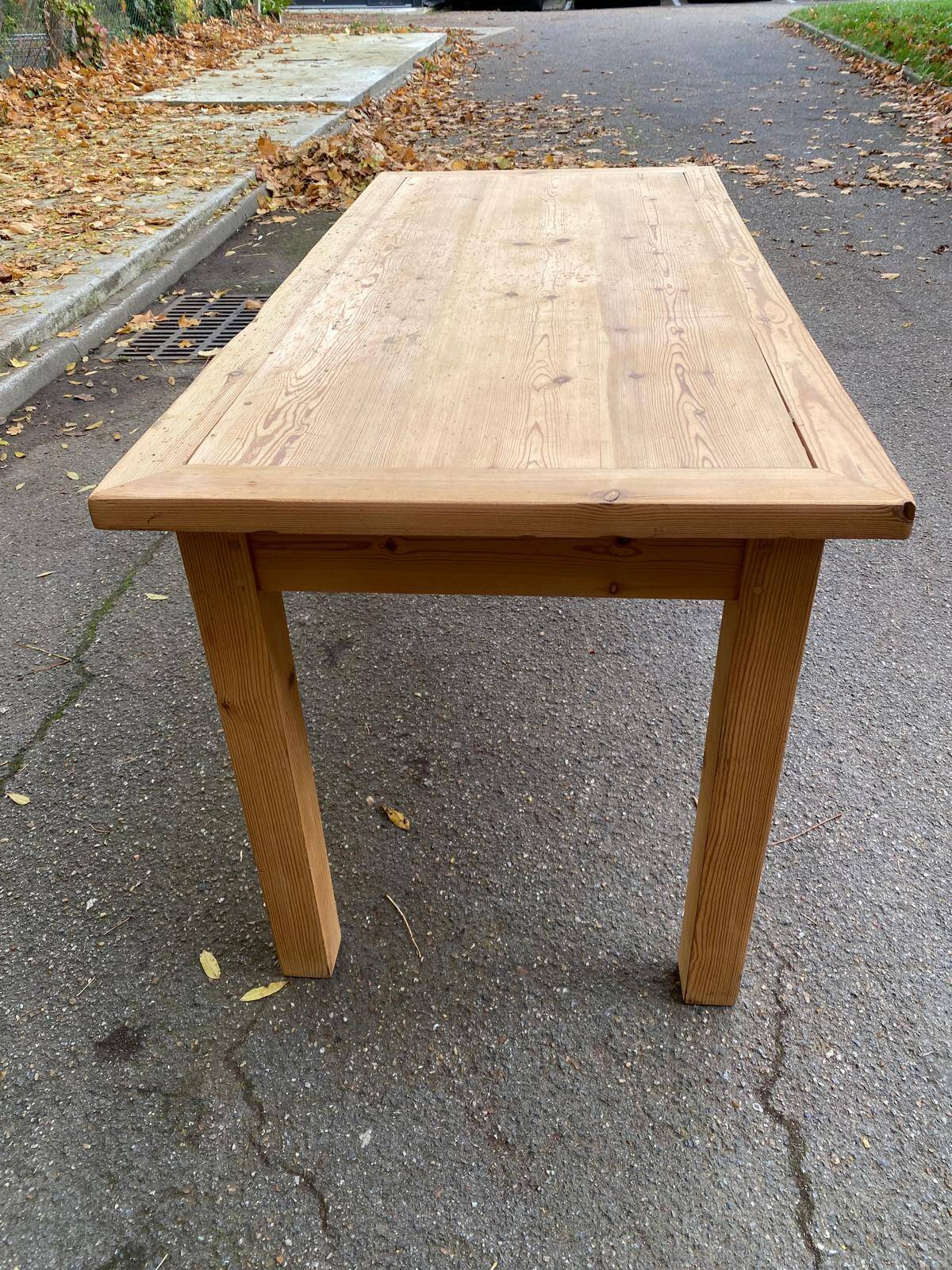 Renovated solid wood farmhouse dining table, 150cm
