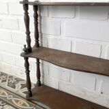 19th-century turned wooden wall shelf in Napoleon III style.