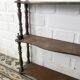 19th-century turned wooden wall shelf in Napoleon III style.