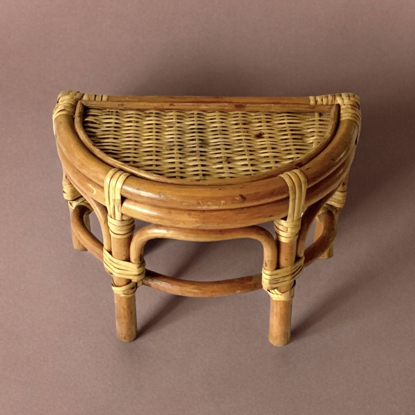 Porte-plante vintage en bambou