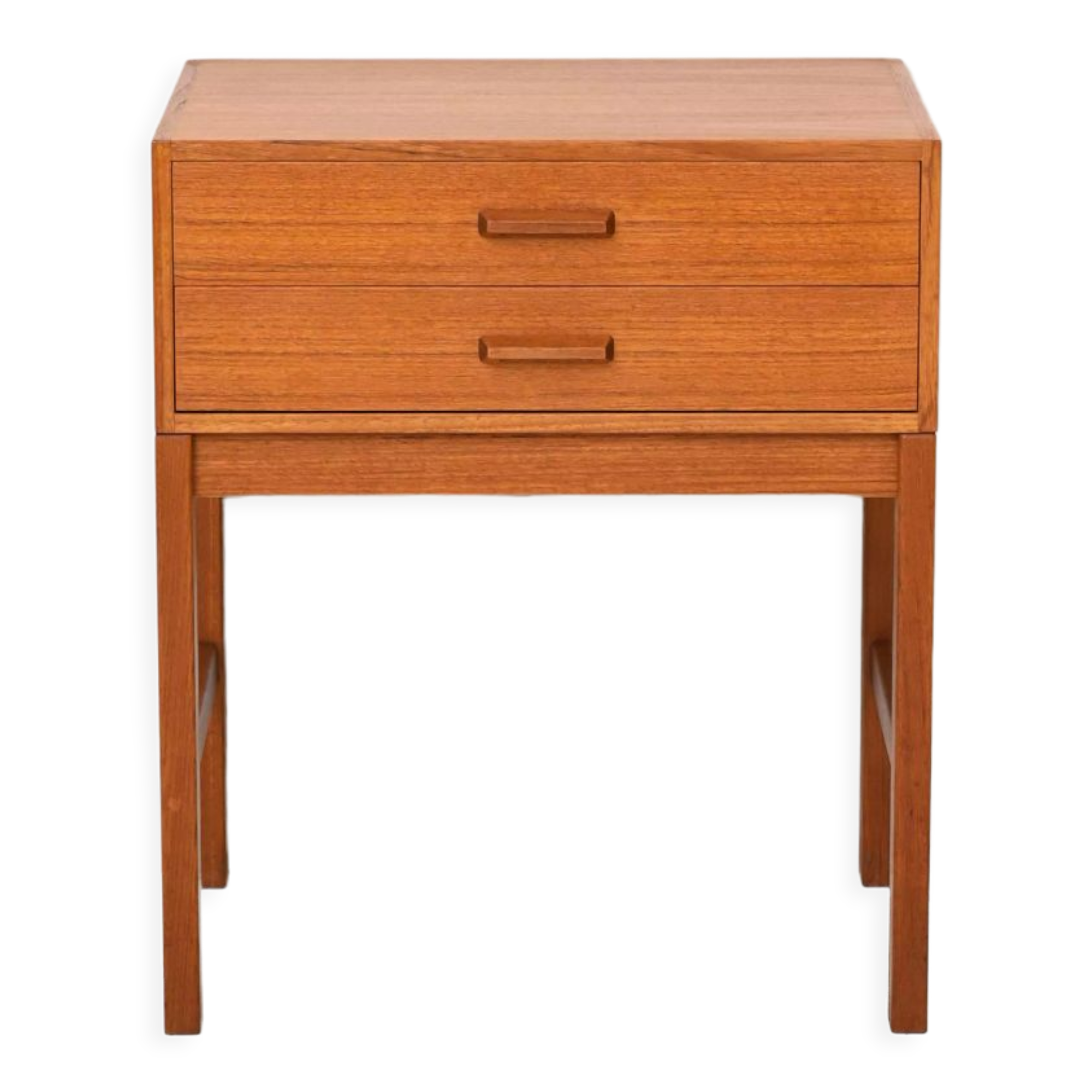 Scandinavian vintage nightstand with two drawers
