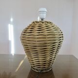 Lampe en rotin naturel 1970
