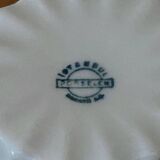 Set of 2 Istanbul and LImoges porcelain cups decorated with small blue flowers